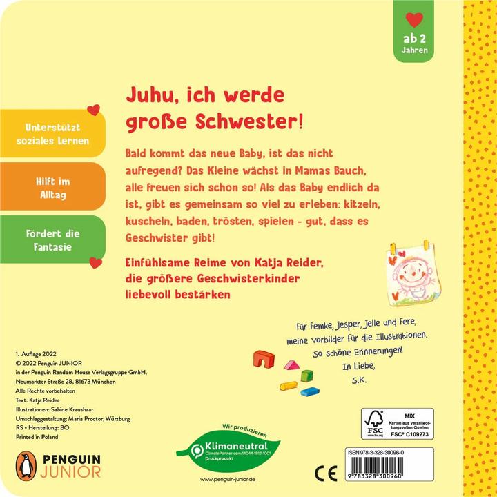 Produktbild Juhu, ich bin jetzt gro?e Schwester! (Deutsch)