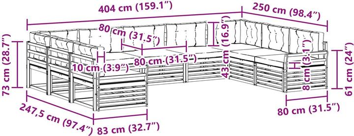 Produktbild vidaXL Outdoor-Sofa