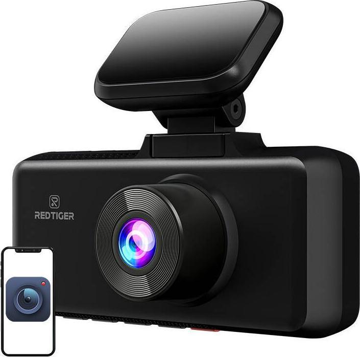Image du produit Redtiger Dashcam F17 Wi-Fi (Récepteur GPS, Vision nocturne, WiFi, UHD 4K)