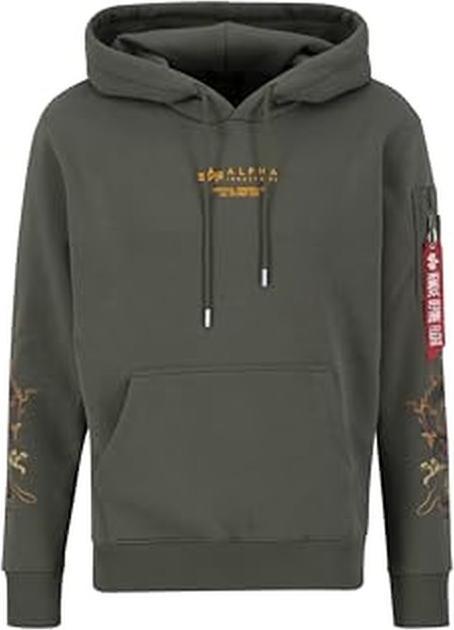 Produktbild Alpha Industries Dragon EMB Hoody mit Brustlogo und Ärmelflagge (S)