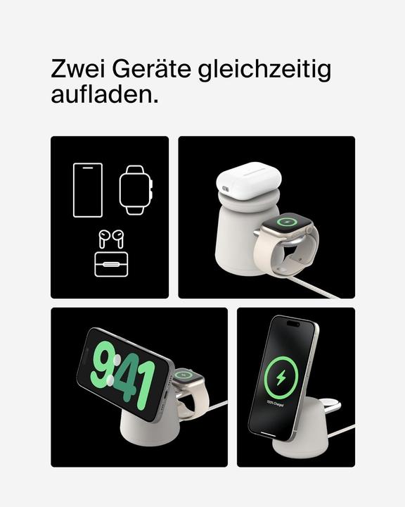 Produktbild Belkin BoostCharge Pro 2-in-1 Qi2 Ladestation (15 W)