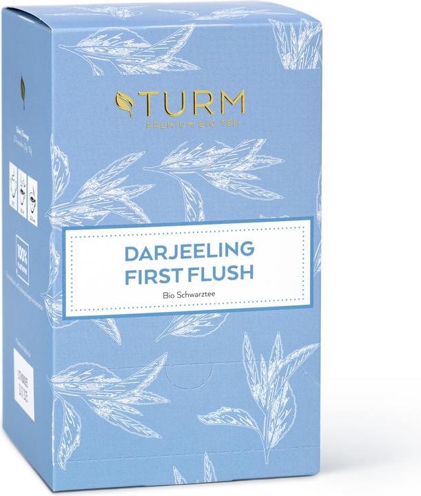 Turm Kaffee Bio Darjeeling First Flush Schwarztee 20er Schachtel (FTGFOP1 FF STD-2) (50 g)