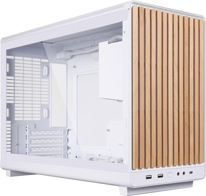 Produktbild Lian-Li DAN Cases A3-mATX Wood Edition PC-Gehäuse, Tempered Glass, Micro-ATX - Buche, weiss (mATX)