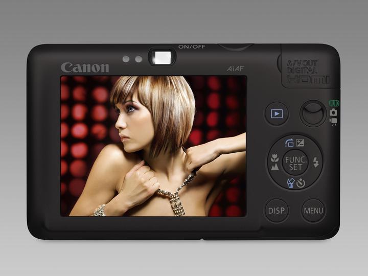 Actual product image Canon Digital IXUS 100 IS, 12 million pixels, HD movies, black