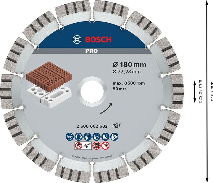 Produktbild Bosch Professional Zubehör PRO Abrasive Diamanttrennscheibe, 180 x 22,23 mm
