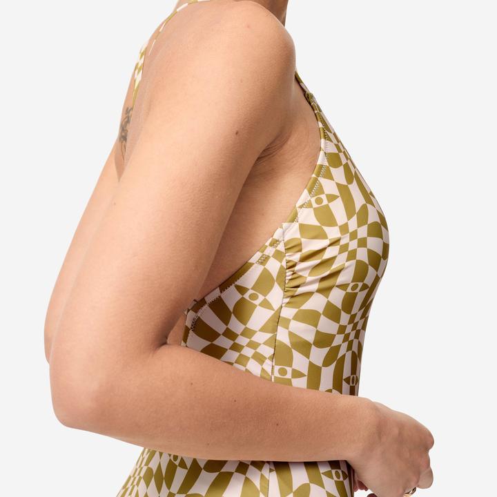 Image du produit Nabaiji Maillot de bain 1 pièce natation Femme - Lila PSYCHODAM vert olive (XL)