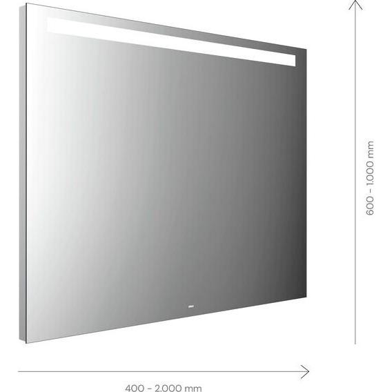 Emco, Spiegelschrank, MI 210 LED-Lichtspiegel, horizontaler Lichtausschnitt oben, verdeckter Sensorschalter, Breite 1