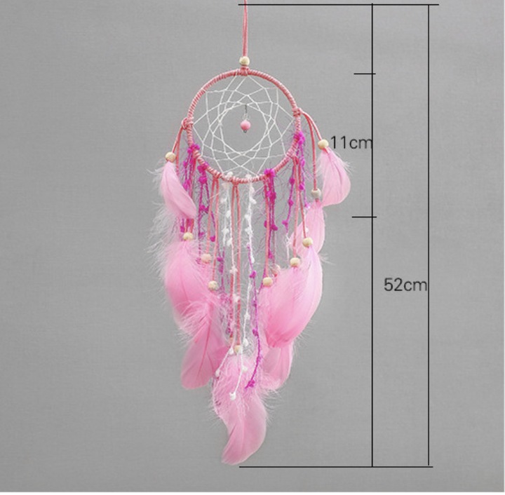 Actual product image Cover-Discount DIY Craft Set Dreamcatcher Dreamcatcher pink