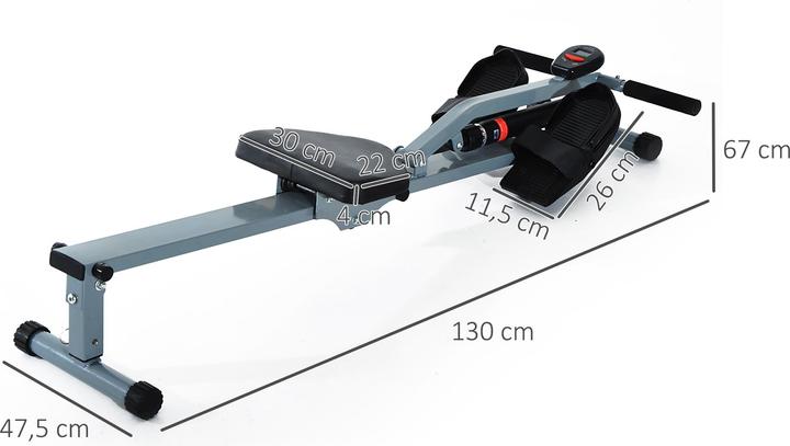 Produktbild Homcom Ruderzugmaschine mit LCD Display