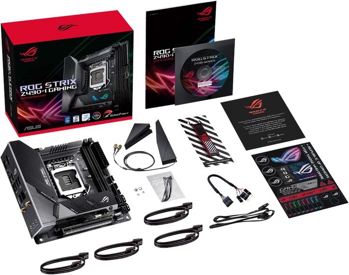 Produktbild ASUS ROG Strix Z490-I Gaming (LGA 1200, Intel Z490, Mini-ITX)
