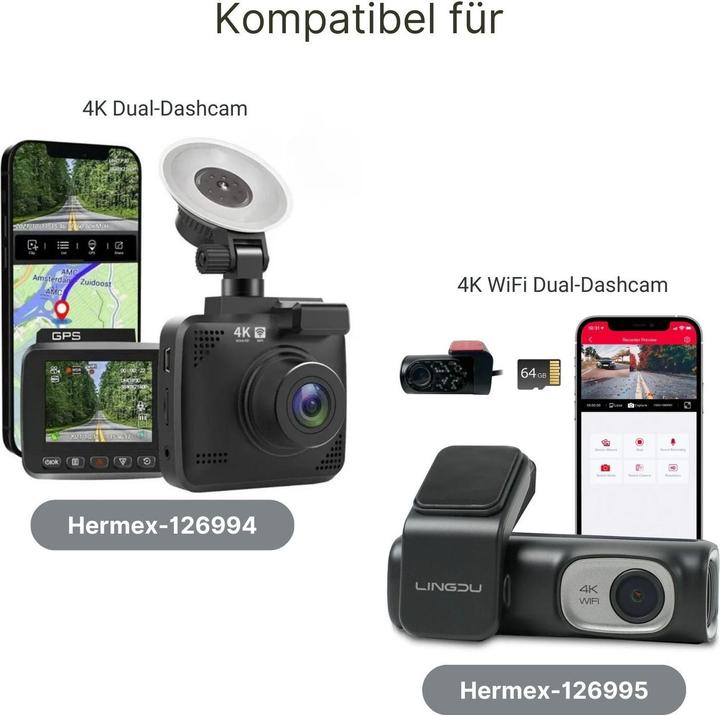 Actual product image Hermex Hardwire-Kit für Dashcam Einbau-Kit für Dauerstrom Stromanschluss-Set