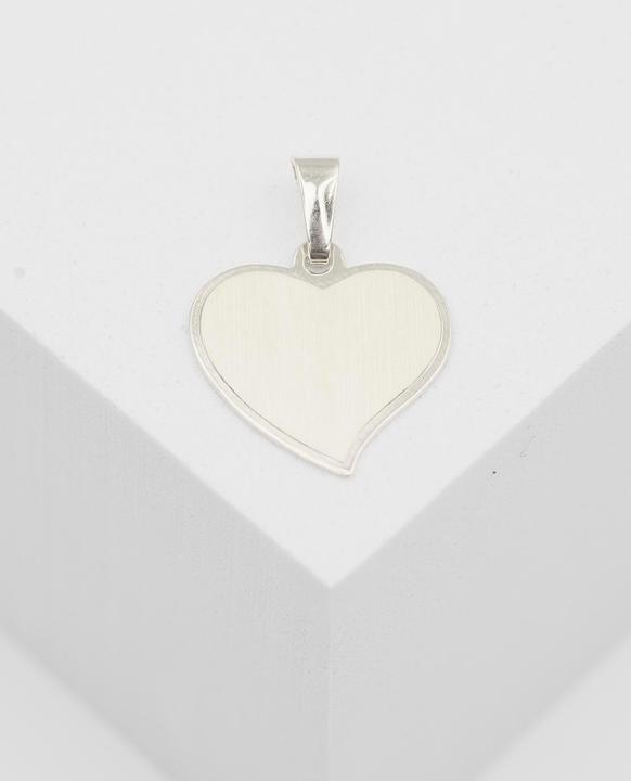 Produktbild Muau Gravurplatte Herz (Weissgold 750)