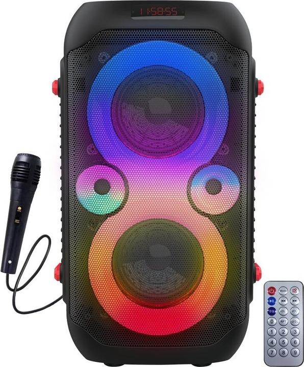 Actual product image Esperanza EP156 BT FM LED RGB KARAOKE speaker black 20W (5 h)