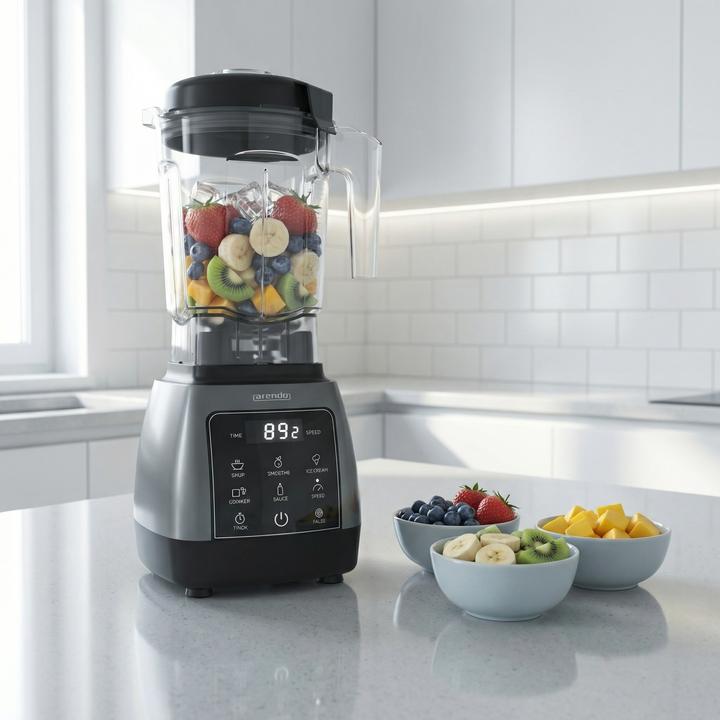 Image du produit Arendo Hochleistungs-Standmixer 2000 W, 2 L, Touchpanel, 24.000 U/min, Puls, 5 Programme, Timer, Display (2000 W)