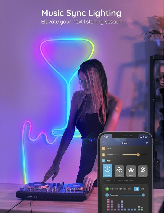 Immagine prodotto Govee Neon (RGBIC, 300 cm, Interno)
