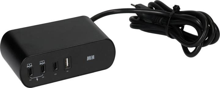 Actual product image Max Hauri Desktop Charger PD65W (6 x, USB-A, USB-C, Type 13, 2 m)