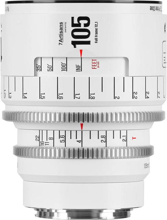 Produktbild 7artisans 105T21W-EF INF 105mm T2.1 INFINTE EF Mount (White) (Canon EF)