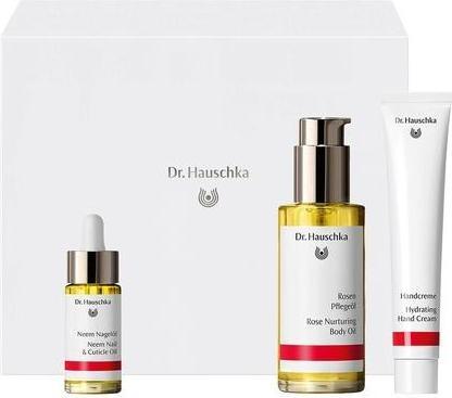 Actual product image Dr. Hauschka DR. HAUSCHKA SET Beautiful Body krem do rąk 50ml + olejek do ciała z Róży 75 ml + olejek z neem do p (Body care set)