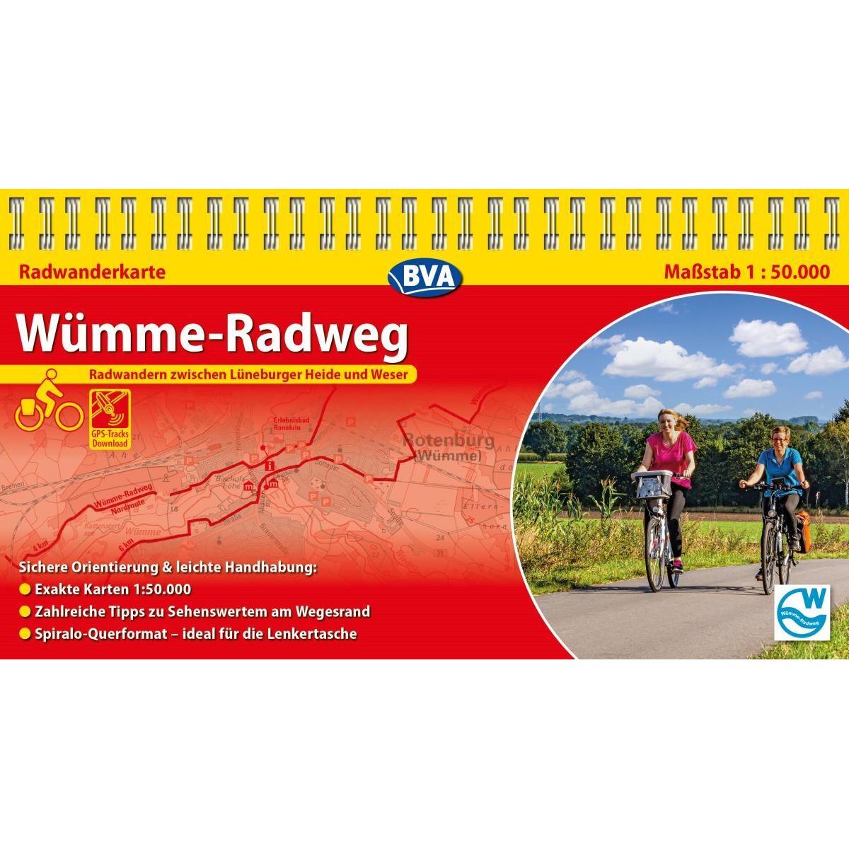 Kompakt-Spiralo BVA Wümme-Radweg, 1:50., Landkarte