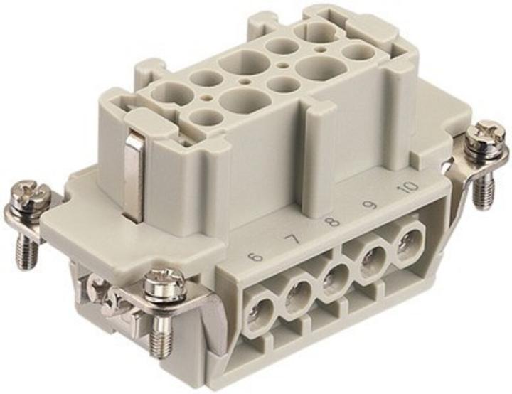Productafbeelding Harting HAN E connector, insteek type 10B vrouwelijke connector schroefklem max 2,5mm2, 16A10 pool