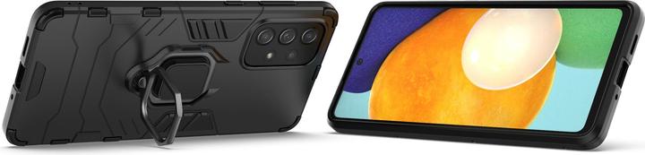 Produktbild Hurtel Ring Armor tough hybrid case cover + magnetic holder for Samsung Galaxy A73 black (Samsung Galaxy A73 5G)