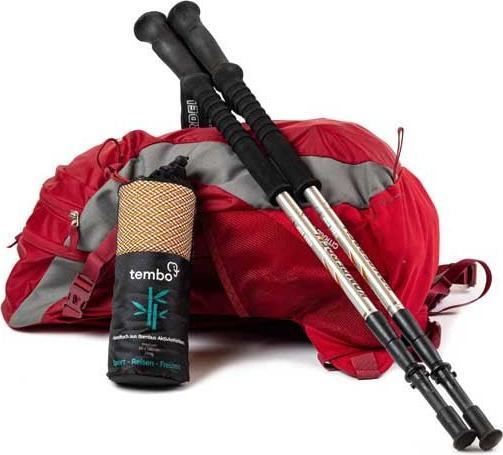 Produktbild Tembo Bambus Reisehandtuch mit Aktivkohlefasern Orange S (80 x 40 cm)