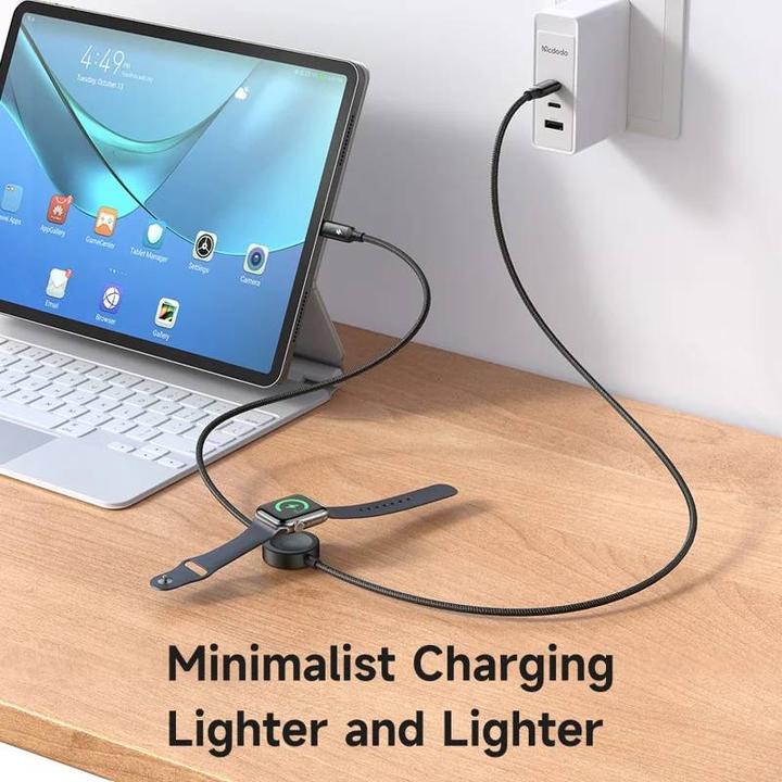 Image du produit Mcdodo 2 en 1 Set USB-C vers USB-C Câble de charge & chargeur sans fil pour Apple Watch (1.50 m, USB 3.2 Gen 1, 60 W)
