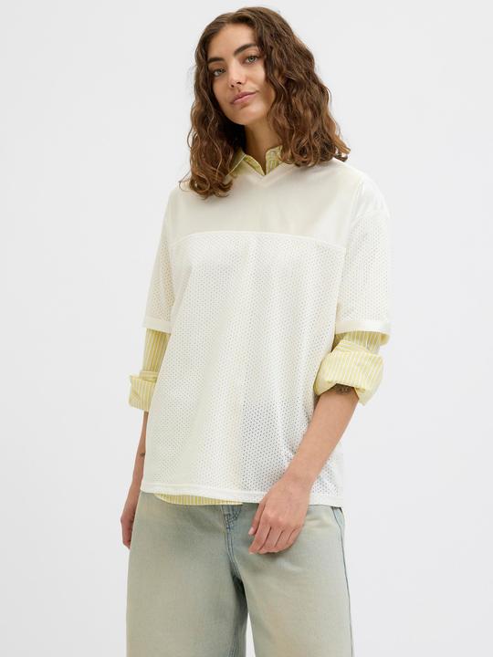 Produktbild JJXX Jxzola Mesh Print Ss V Neck Tee Jrs Ln (XS)