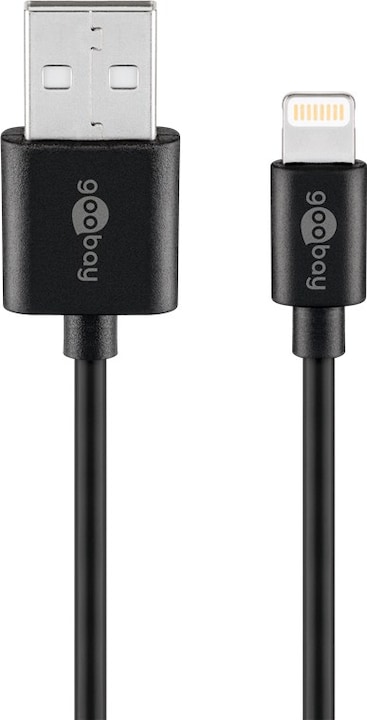Produktbild Goobay Dual USB-A Ladegerät mit Apple Lightning Kabel (12 W)