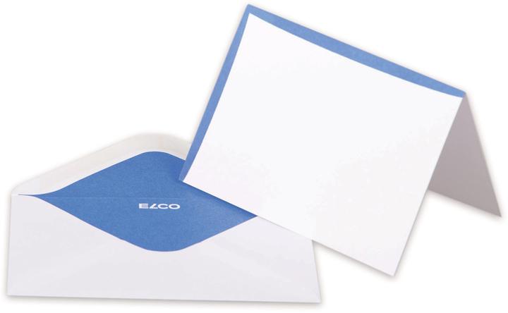 Blanc avec applications bleues