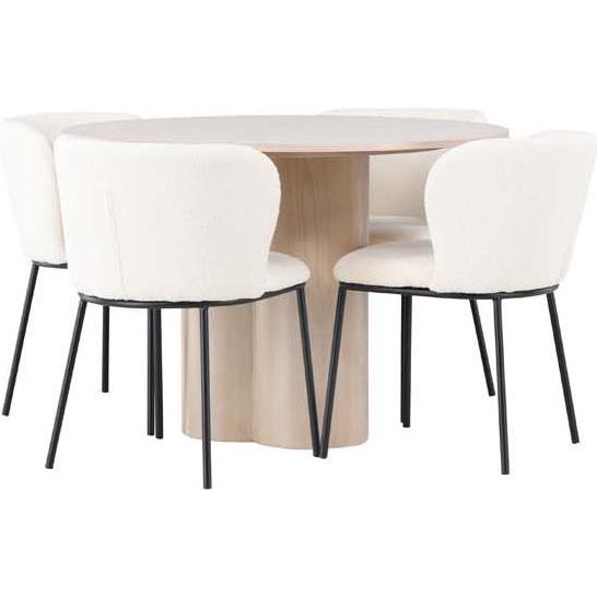 Ebuy24, Esstisch, Essgruppe Olivia 2 ( 5-teilig) (75 x 110 x 110 cm)