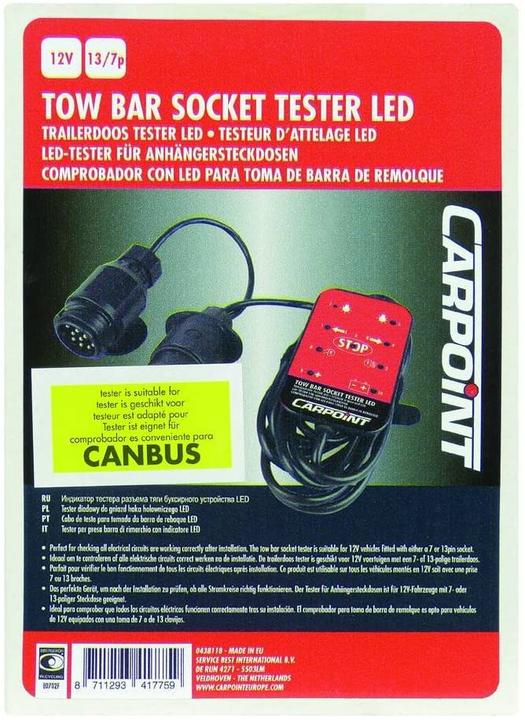 Actual product image Carpoint LED tester for trailer sockets