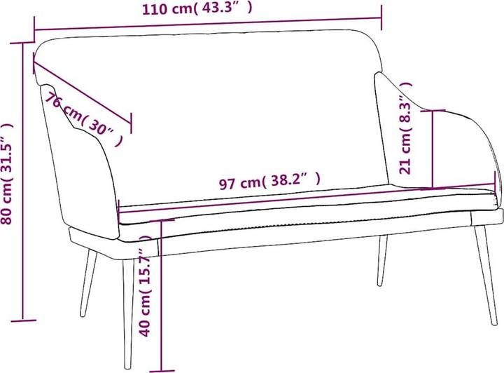 Produktbild vidaXL Sitzbank (76 cm)