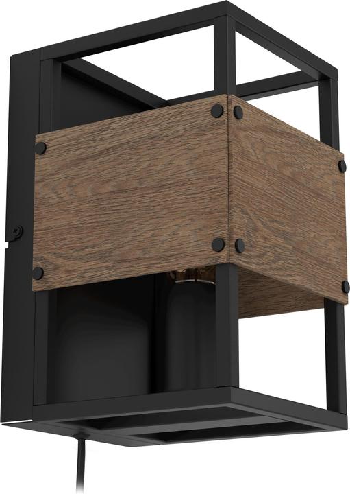 Image du produit EGLO 43806 EVESHAM E27 Applique murale Noir Marron (E27, IP20)