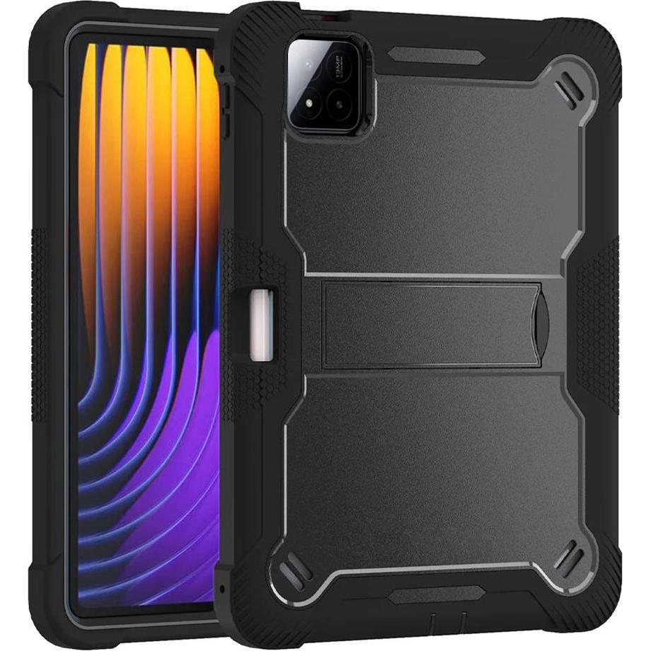 Techsuit - Rugged TabShell + Screen Protector - Xiaomi Pad 7 - Black (Xiaomi Pad 7, Xiaomi Pad 7), Cover tablet, Nero