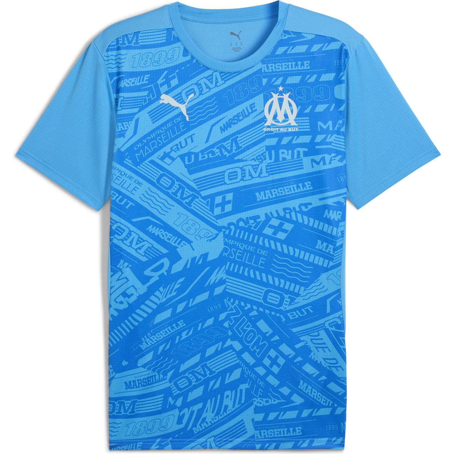 Puma, Herren, Sportshirt, OM Prematch SS Jersey (3XL), Blau, 3XL