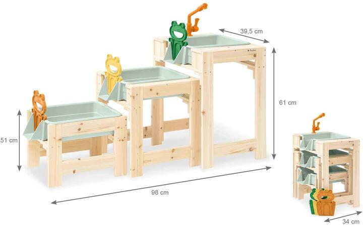 Image du produit Pinolino 3-tlg. Wasserspieltisch-Set Frolino 3 Spieltische