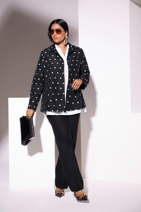 Actual product image Ulla Popken Jacquard Polka Dot Jacket (54)