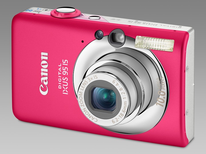 Canon Digital IXUS 95 IS, 10Mio Pixel, 3x Zoom, Pink (1/2")