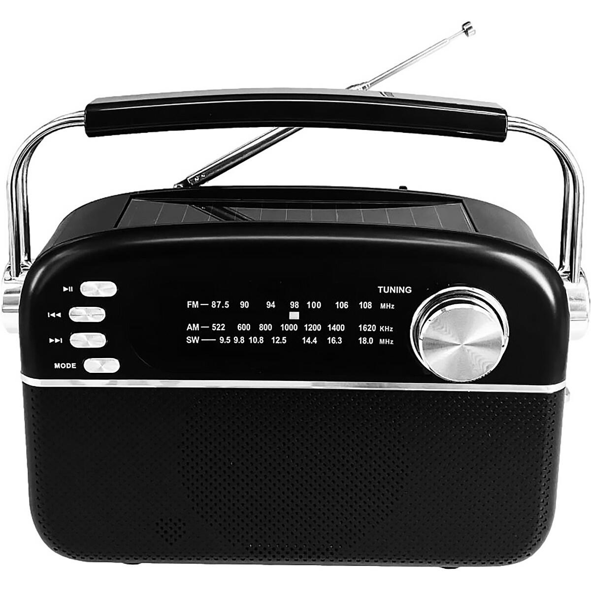 Thumbnail - Manta Tragbares FM/AW/SW-Radio mit Solarpanel (AM, FM, Bluetooth), Radio
