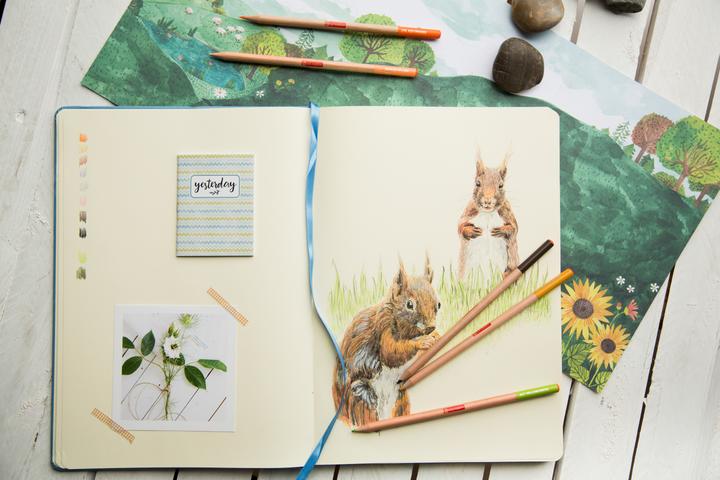 Produktbild Talens Malbuch 13 x 21 cm Seeblau (A5, Blanko, Harter Einband)