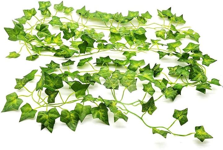 Actual product image I Am Creative Deko Blumenranke Kunstblätter Girlande 12er Set (220 cm)