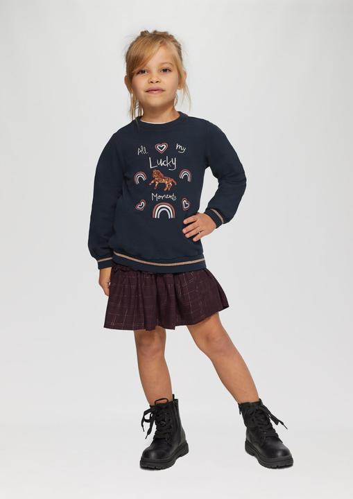 Produktbild s.Oliver Sweatshirt Weiches Sweatshirt mit Glitzer- und Pailletendetails (104, 110)
