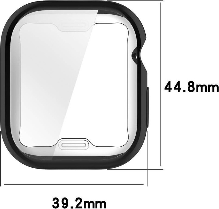 Produktbild Cover-Discount Apple Watch 10 - 42mm - Gummi Schutz Case Metall-Look