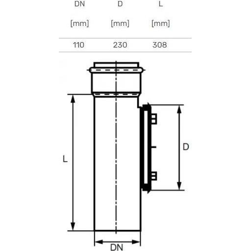 Thumbnail - Magnaplast, Zubehör Sanitärinstallation, Valymo anga vidaus nuotekų sistemai UdBRE žemas triukšmas 110 mm (146750)