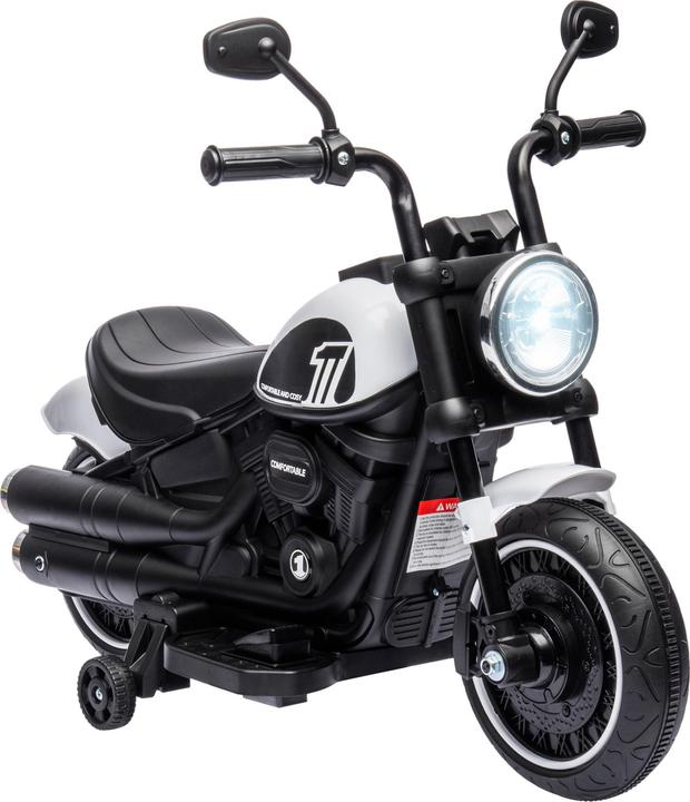 Homcom Elektromotorrad Kunststoff, Metall Weiss+Schwarz (6 V)