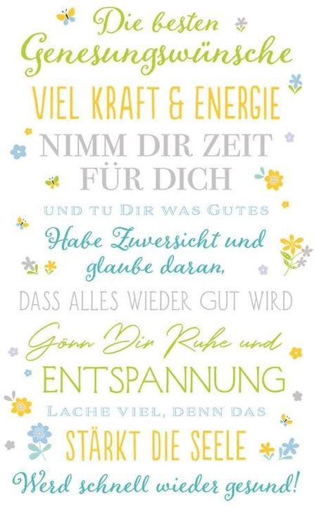 Produktbild ABC Glückwunscharte Genesung (1 Stk.)