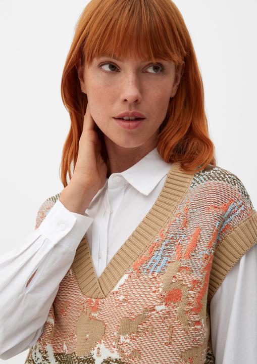 Produktbild s.Oliver Strickpullover Pullunder mit abstraktem Muster (36)