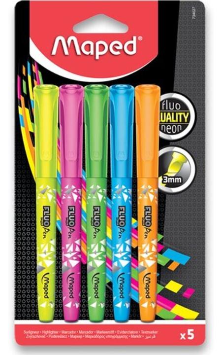 Produktbild Maped Textmarker FLUO Peps Pen, farbig sortiert, 5 Stück in Blisterverpackung (5x)