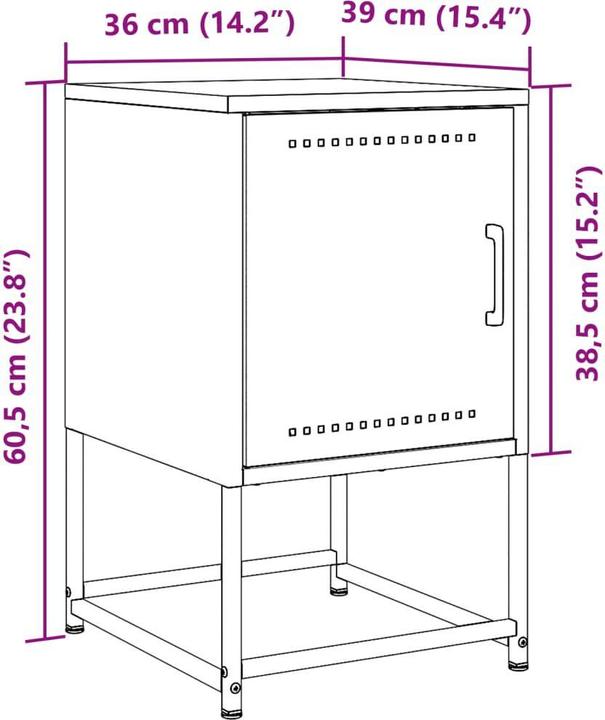 Immagine prodotto vidaXL Nachttisch (36 x 39 x 60.50 cm)